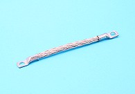 Braided 19mm earth cable. 2 x 8mm ring terms 150mm long