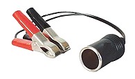 Cigar lighter socket connected to Red and Black croc clips.