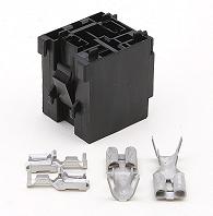 1w H/Duty (70A) relay base (Black) 4 terminals supplied