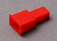 Single cover for 6.3mm male blade terminal. Red. 10 pack.