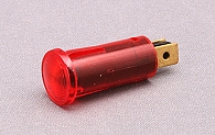 Self coloured warning light. Red. Non replaceable 12v bulb