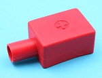 Medium battery terminal cover. Red. End entry