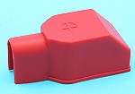 Large tall battery terminal cover. Red. End entry