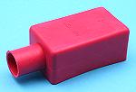 Large battery terminal cover. Red. End entry