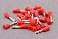 Cord end terminal for 1.0mm2  cable. Red. 50 pack