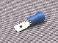 Blue pre insulated male blade terminal 6.3mm.